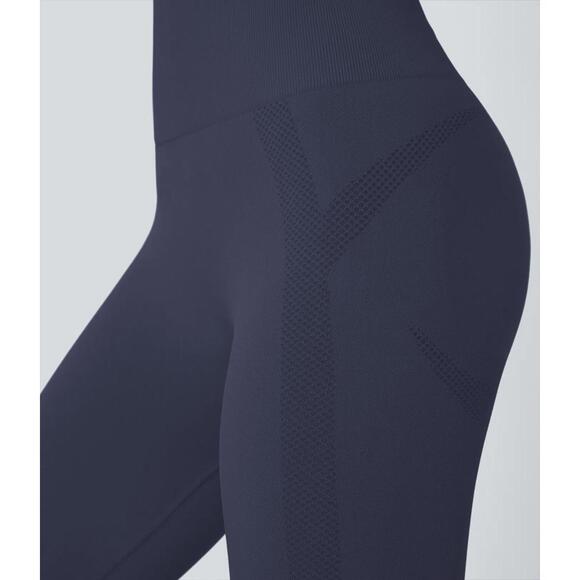 NWT Halara OneForm Seamless Flow High Waisted Ruched 7/8 Yoga Leggings Size M - Picture 5 of 10